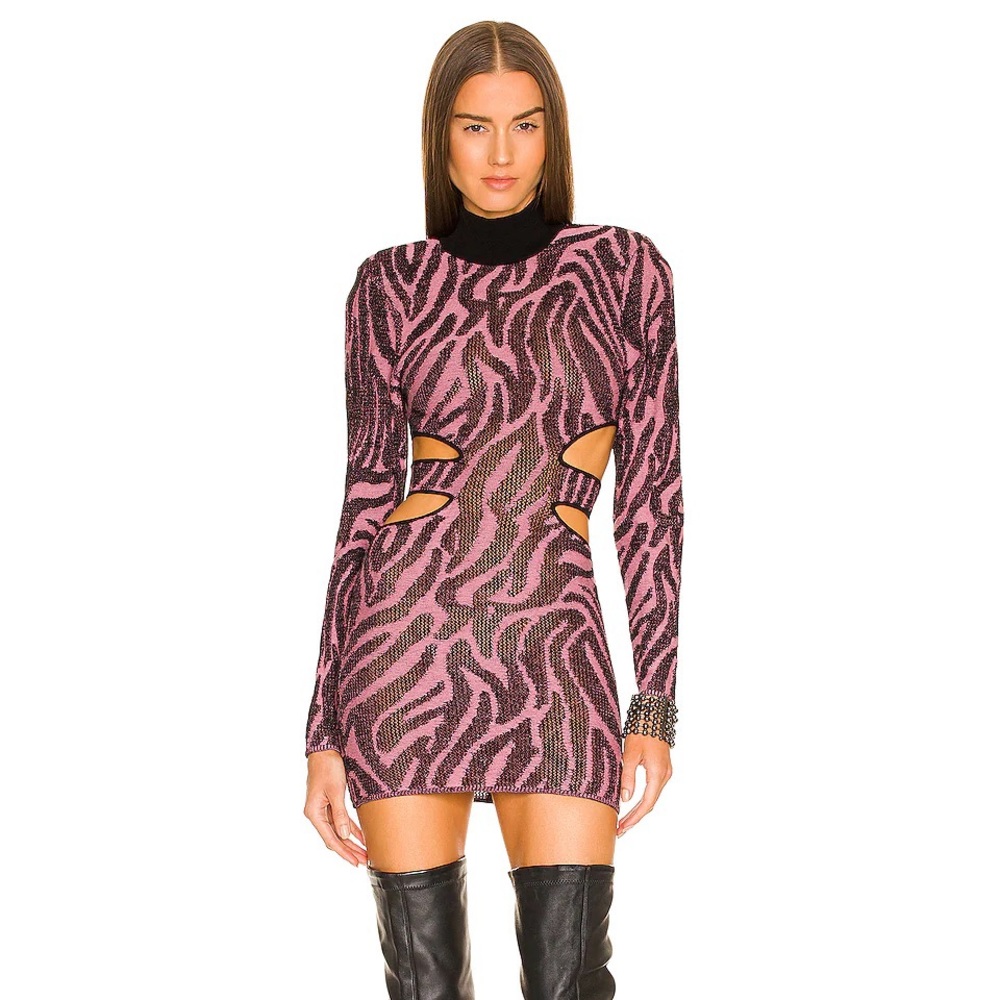 REVOLVE JETT JACQUARD DRESS IN ANIMAL JACQUARD